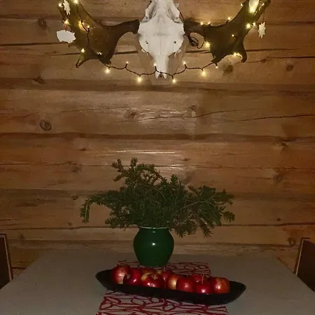 Authentic Log With Hot Tub شاليه