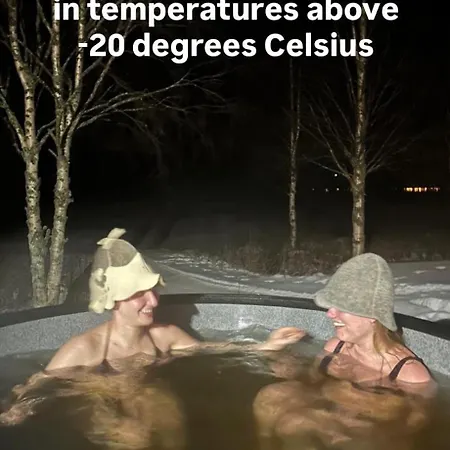 Authentic Log With Hot Tub