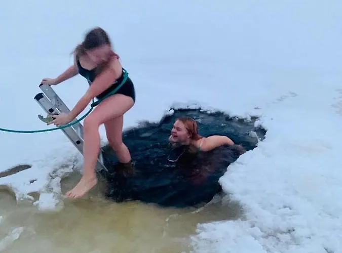 Authentic Log With Hot Tub